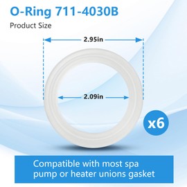 ArrogantF O-Ring 711-4030B 2 "Spa Hot Tub Heater Gasket Replacement for Balboa Gecko Spa Pump Parts, and Fits Most Spa Pump or Heater Unions Gasket - Set of 6