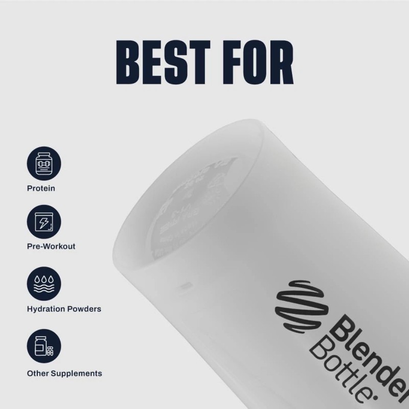 BlenderBottle Classic V2 Shaker Bottle 20oz Clear/Black
