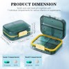 2PCS Travel Pill Box, Compact Travel Pill Cases, Travel Pill