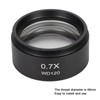 0.7X Stereo Microscope Objective Lens HD Large View Metal Auxiliary