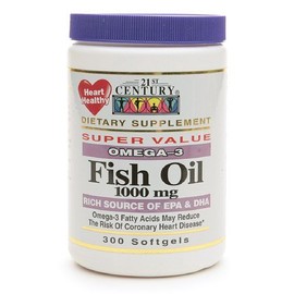 21st Century Fish Oil 1000mg 300 Softgels Pack of 2