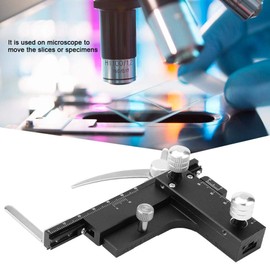 Microscope Movable Caliper, High-Precision Movable Ruler Mechanical Stage X-Y Uses on Microscope to Move The