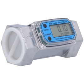 Turbine Flow Meter, Industrial 2In Valve Digital End Turbine Meter Electronic Digital Fuel Liquid Water Gas Oil Flowmeter 2In 2.3V‑3.3V Llw‑50 for Measure Kerosene Gasoline