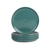 Double Line 8.25" Salad Plate, Set of 6, Emerald Green