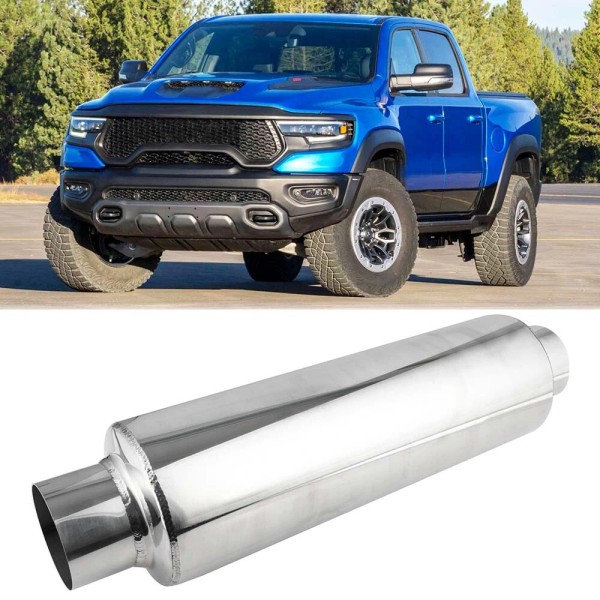 KEEPDSGN 3.0" Inlet /Outlet 16" Length Muffler Exhaust Resonator For