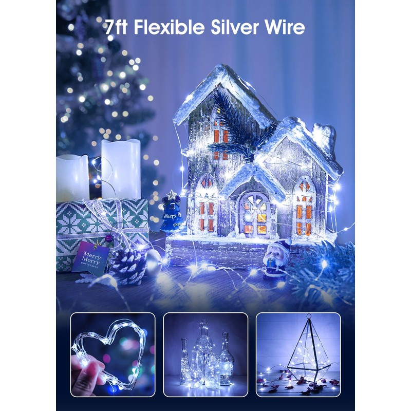 Minetom 6 Pack Fairy Lights Battery Operated String Lights -