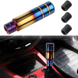 JNNJ Universal Auto Schalthebelknauf, Universal Aluminium Schalthebel, Universal Aluminium Legierung Auto Schaltknauf Griff Shifter Hebel, Gear Shifter Knobs Manual Blauer - Schaltknauf Griff(13CM)