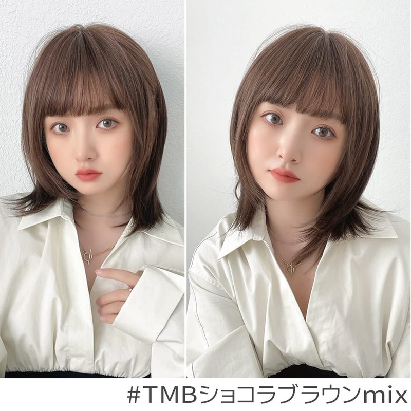 Bright Lara hf1420-TMB Full Wig, Medium Wig, Inner Color, Wig,