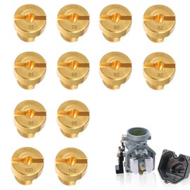 Sctmda Carburettor Nozzles 12 Pieces Main Nozzle Set M5 75-102 Main Nozzle Set Carburettor Nozzle Set for Scooter Motorcycle Moped Size 75, 78, 80, 82, 85, 88, 90, 92, 95, 98, 100, 102