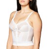 Carnival Womens Front Closure Longline Bra, White, 36D
