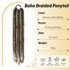 Long Boho Braided Ponytail Extension with Hair Ties, 24" Viking