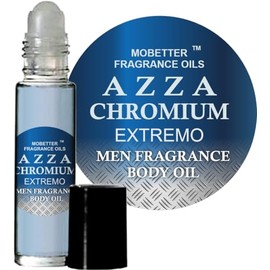 MOBETTER FRAGRANCE OILS AZZA CHROMIUM EXTREMO Men Cologne Body Oil 1/3 oz roll on Glass Bottle…