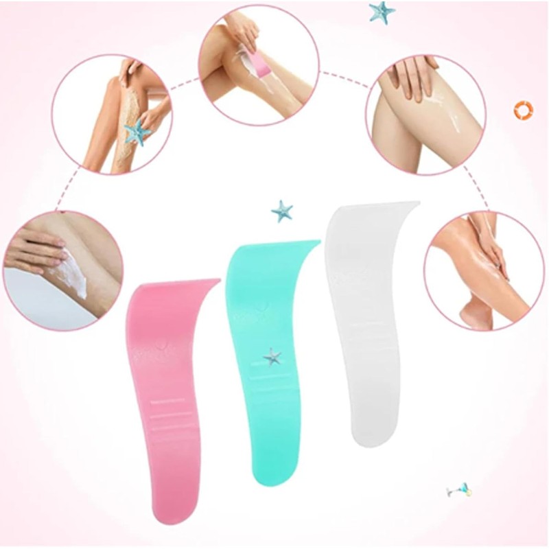Espátulas para Cera Depilatoria 4 Piezas Aplicador de Crema Depilatoria