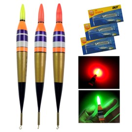 QualyQualy LED Bobbers Fishing Floats and Bobbers Sea Rock Fishing Floats Lighted Bobbers for Night Fishing 1/8oz 3Pcs #1.0