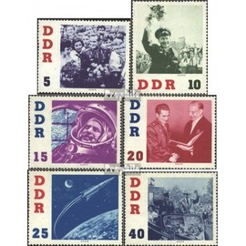 Prophila Collection DDR 863-868 (Complete Edition) Stamped 1961 Visit of German S. Titow (Stamps for Collectors) Space