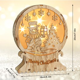 Aragallant LED Christmas Lighting Made of Wood, Christmas Star Lighting Window Lighting, LED Christmas Decoration Wood, LED Elk Light, Christmas Decoration LED for Indoor Balcony