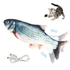 Electric Moving Fish Interactive Cat Toys for Indoor Cats, Realistic Flopping Fish Perfect Entertainment for Cats Dogs of All Ages and Sizes