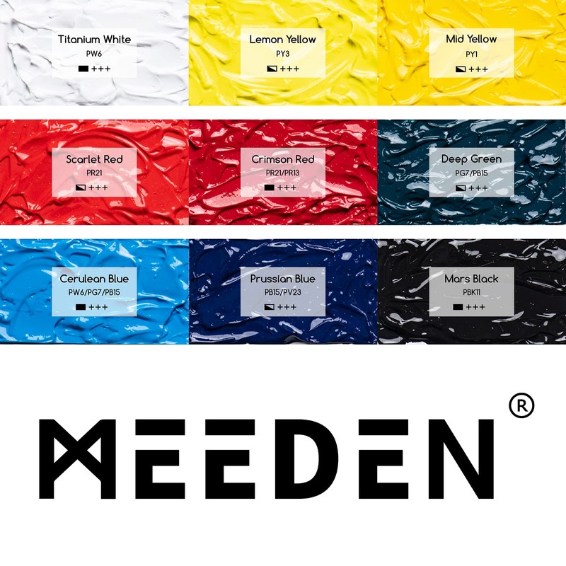 MEEDEN Professional Acrylic Paint Set - Artist Grade Acrylic Paints