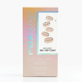 Foxology Vegan And Cruelty Free Semi Cured Gel Nail Strip Kit Includes 30 Nail Strips, Alcohol Free Nourishing Prep Pad, A Gel Top Coat, A Wooden Cuticle Stick, Nail File - ZEN