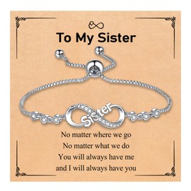 CXLDTE Sister Gifts, Sister Birthday Gifts for Women Bracelets Valentines Christmas Mothers Day Gift Ideas