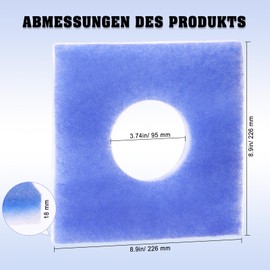 PHOGARY 6 Ventilation Filters for Limodor Fan Limot LF/Elf Conversion Kit F/C and Type F LF/5 00010 LIG, Replacement Filter Dust Filter Air Filter for Bathroom Ventilation