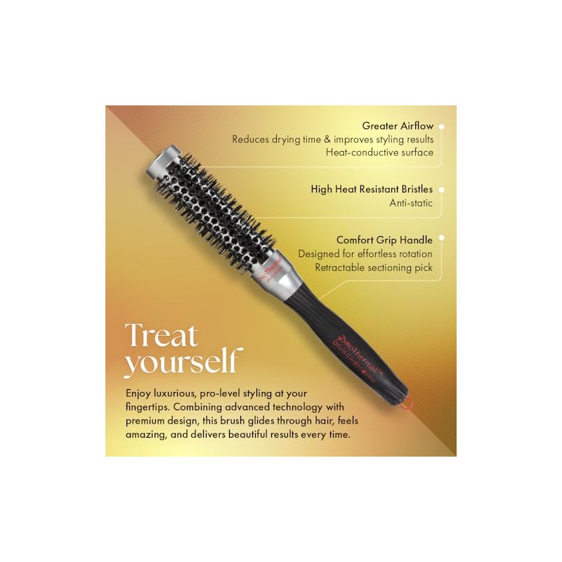 Olivia Garden ProThermal Professional Anti-Static Collection Brush (T-25 1")
