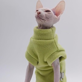 Hairless Cat Clothes - Warm Soft Apparel for Sphynx, Devon Rex, Cornish and Small Cats (Purple, X-Small)