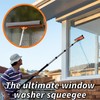 4-12 ft Window Washer Squeegee Kit with Extension Pole (20+