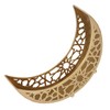 Ramadan Tray Moon Shape Large Capacity 11.8x8.3x3.1in Decorative Iron Serving