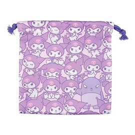 Tees Factory Sanrio SR-5530287KU Flat Drawstring Cloth Kuromi H7.9 x W 7.9 inches (20 x 20 cm)