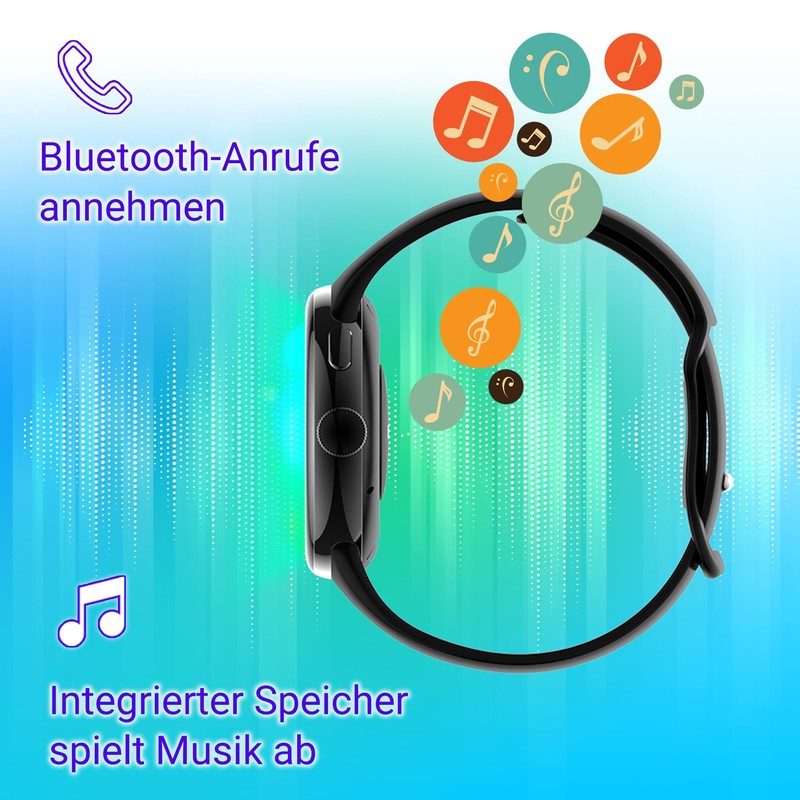 SmartWatch XINJI N2 with Bluetooth, AMOLED Touch Panel, Pulse/HRV/Blood Oxygen