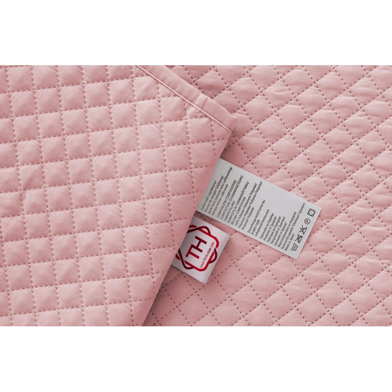 Textil-home Adele 1-Seater Sofa Cover Reversible Padded Sofa Cover Pink