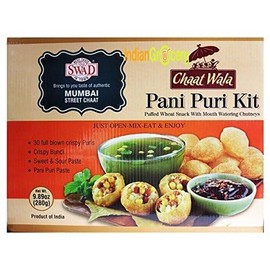 Swad Pani Puri Kit (Puffed Wheat Snack with Mouth Watering Chutneys) - 9.89 Ounces, 280 Grams
