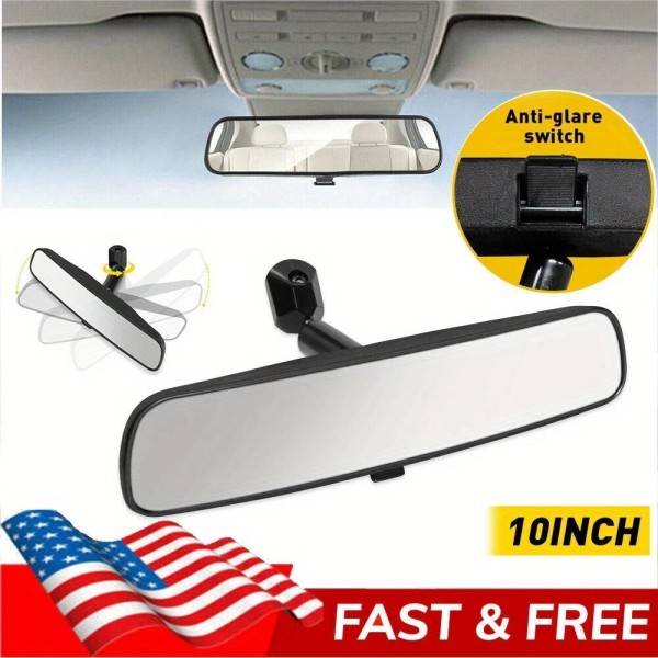 Unbranded Rear View Mirror Glass Suction Cup Stick On Interior