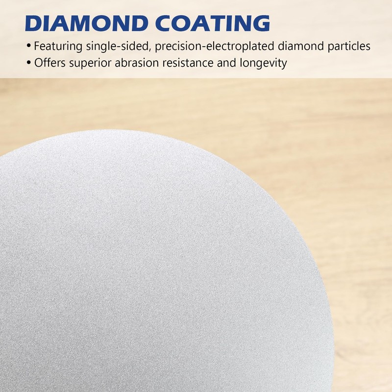 SCOTTCHEN Diamond Grinding Disc, 8” (200mm),No Center Hole,Flat Lap Disk