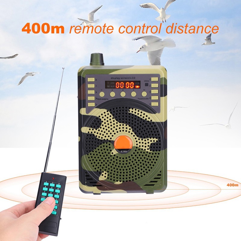 Portable Electronic Bird Caller Hunting Decoy Calls MP3 Speaker Remote