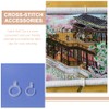 NUOBESTY 5pcs Cross Stitch Roll Plastic Buckle Clamps Stitching Fabric