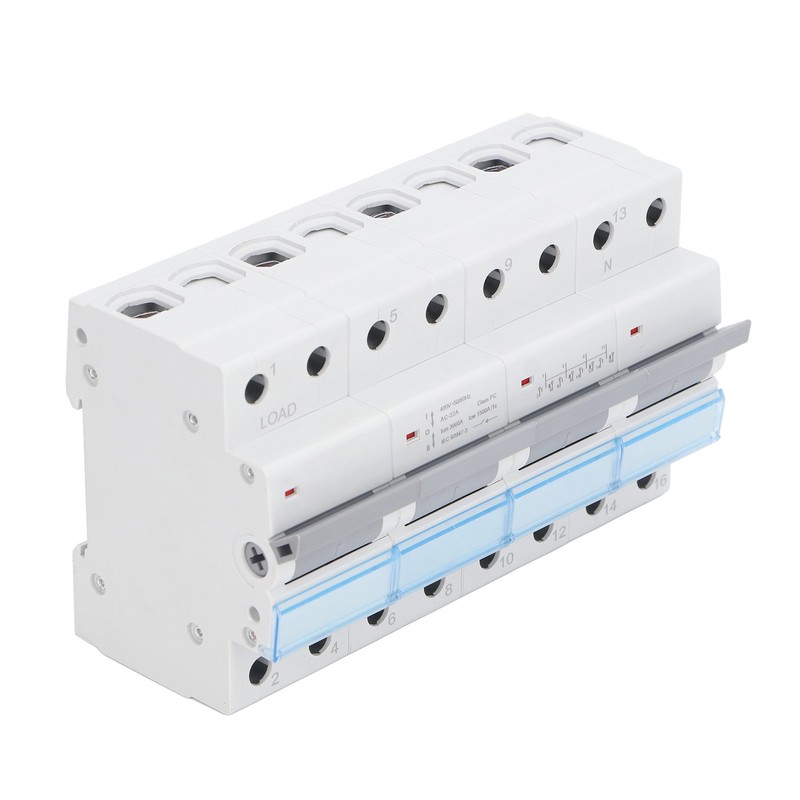 400VAC Dual Power Manual Transfer Switch DIN Rail Mount Single