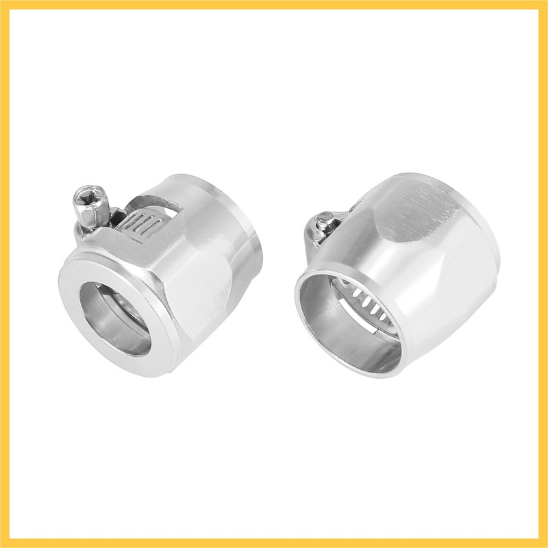 REPAIROCK 4pcs AN10 Hex Car Hose Finisher Clamp Adapter Fitting
