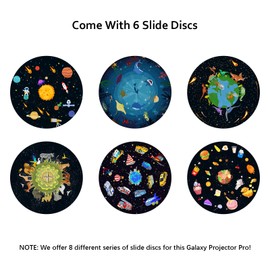YUNRAY Realistic Starry Sky Discs Set, 5K Ultra HD Discs Home Planetarium Starry Sky and Nebula Projections for Galaxy Projector Pro, 6 Pieces (Kids)