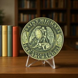 Saint Michael Archangel Protection Coin – Biblical Verse Psalm 91:11, Religious Collectible & Inspirational Gift (Style A)