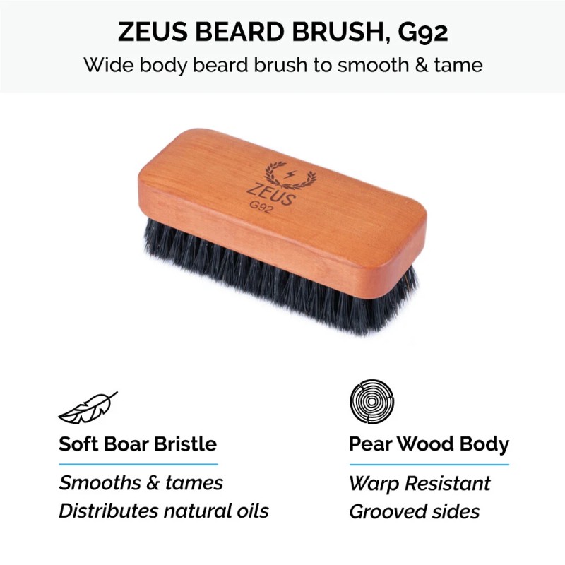 Zeus Premium Beard Shampoo Conditioner Kit Brush USA Germany Choice