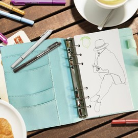 SWTYExt A6 Refills Paper 3 Pack Blank Paper 180 Sheets/360 Pages Refill Pad A6 Refillable Notebook 6 Hole Ring Binder Inserts Thick Paper A6 Organiser Planner Inserts Paper for Office School Home