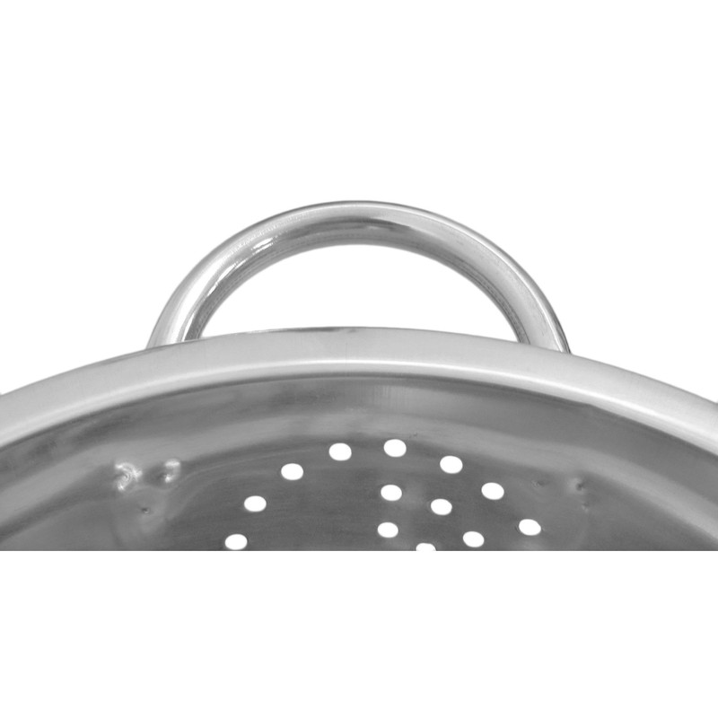 Winco Stainless Steel Colander with Base, 3-Quart