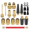 ONEWEST 21-Piece Set French Valve Adapter, Bicycle Valve Adapter, Bicycle