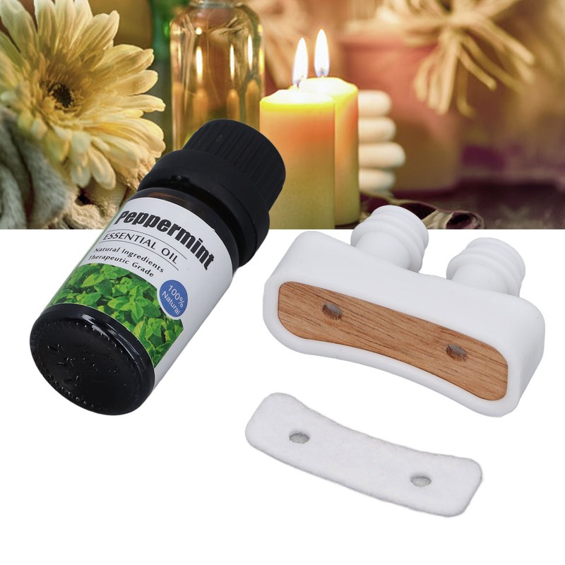 Aromatherapy Inhaler Tube Portable Silicone Nose Aroma Diffuser with 10ml