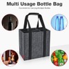 Eurhomewit Bottle Bag, gray, Bottle carrier bottle bag, felt bottle
