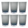 Baum Brothers Juego Vasos Cristal 445 Ml Lisos Color Gris