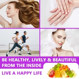 Fearathe Biotin Gummies 10000 Mcg For Stronger Hair Skin Nails 60 Dietary Supplement