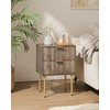 Aienvey Night Stand, Modern Nightstand with Drawers, Bedside Table, Gold